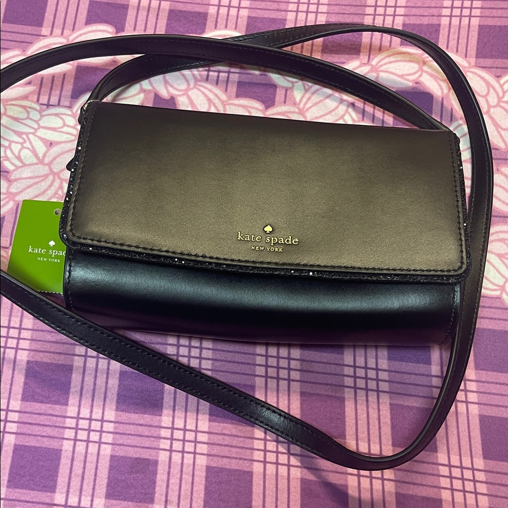 Kate Spade Black and Gold Crossbody Bag